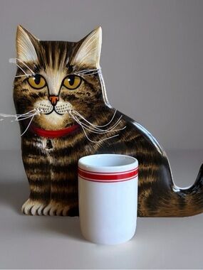 Vintage 1984 Anna Perenna Uncle Tad’s Cats Oliver Vase Cat Planter Germany